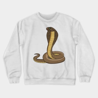 Brown cobra snake illustration Crewneck Sweatshirt